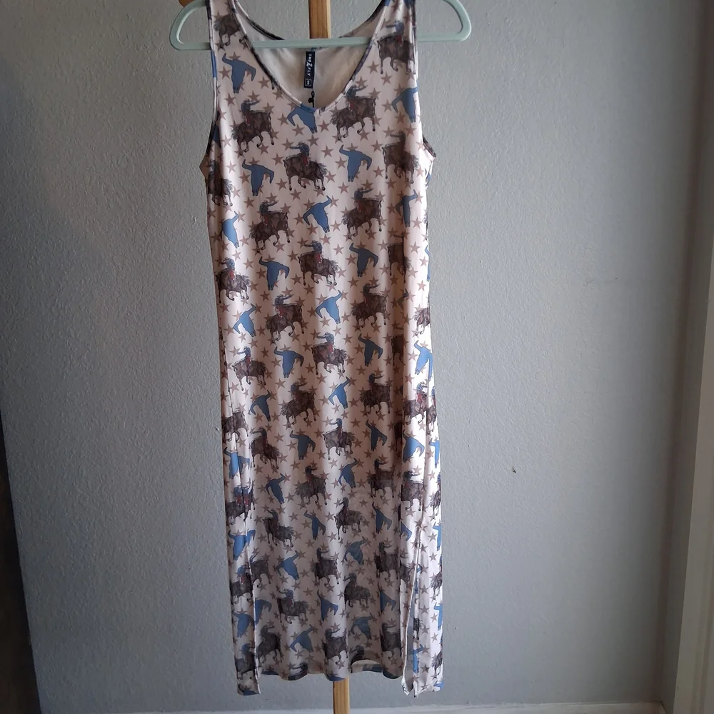2 Fly.Co Western Mesh Midi Dress Sz.S NWT  Festival - Picture 2 of 15